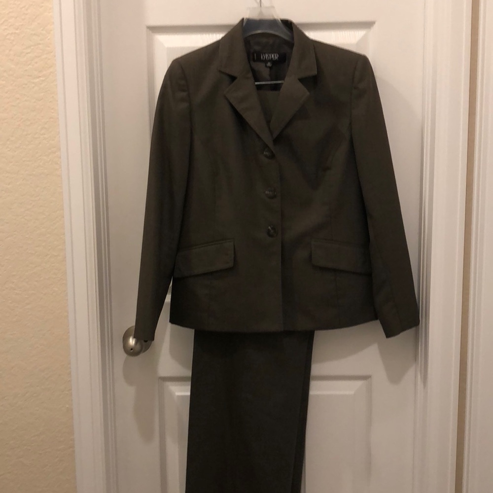Olive Green Pants Suit